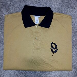 Men's Gold Polo Shirt with Black Collar